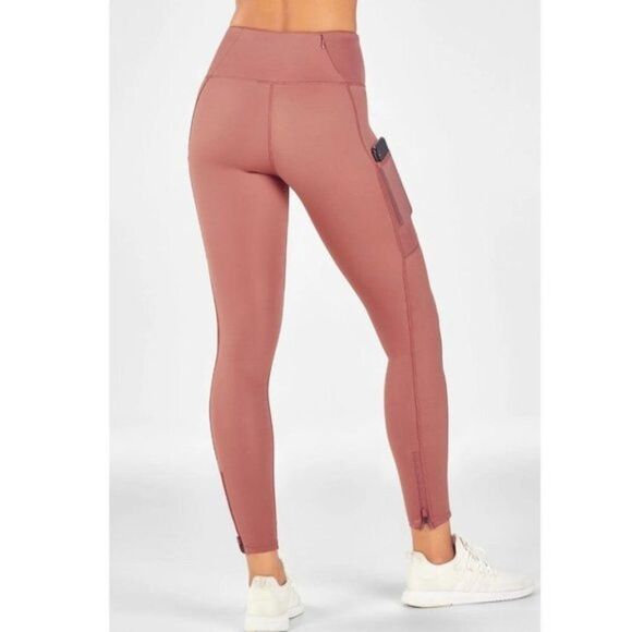 Fabletics Trinity High-Waisted Utility Leggings Zipper Pockets Pink Women's XS - Picture 2 of 13